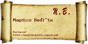 Magdics Beáta névjegykártya